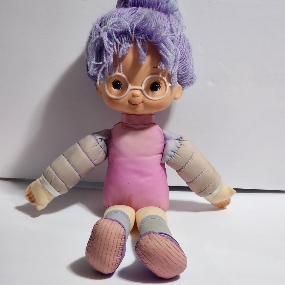 Mattel Rainbow Brite Shy Violet Doll Vinyl Face 1983 Vintage 18 Inch Play Doll
